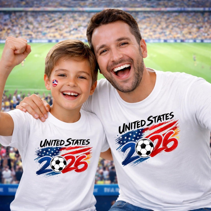 World Cup patterned T-shirt